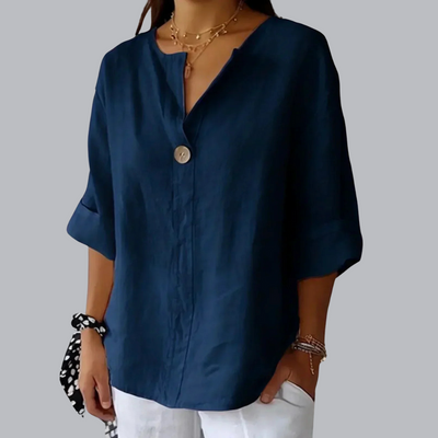 Saar™ | Lässige Bluse mit V-Ausschnitt