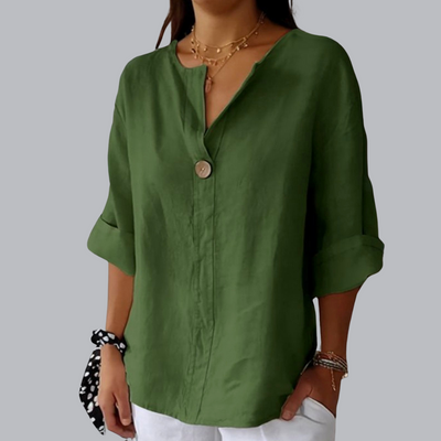 Saar™ | Lässige Bluse mit V-Ausschnitt