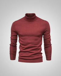 George | Herren Slim Fit Rollkragenpullover in Rot