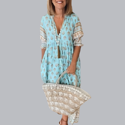 Edelgunde™ | Boho Maxikleid mit edlem Look