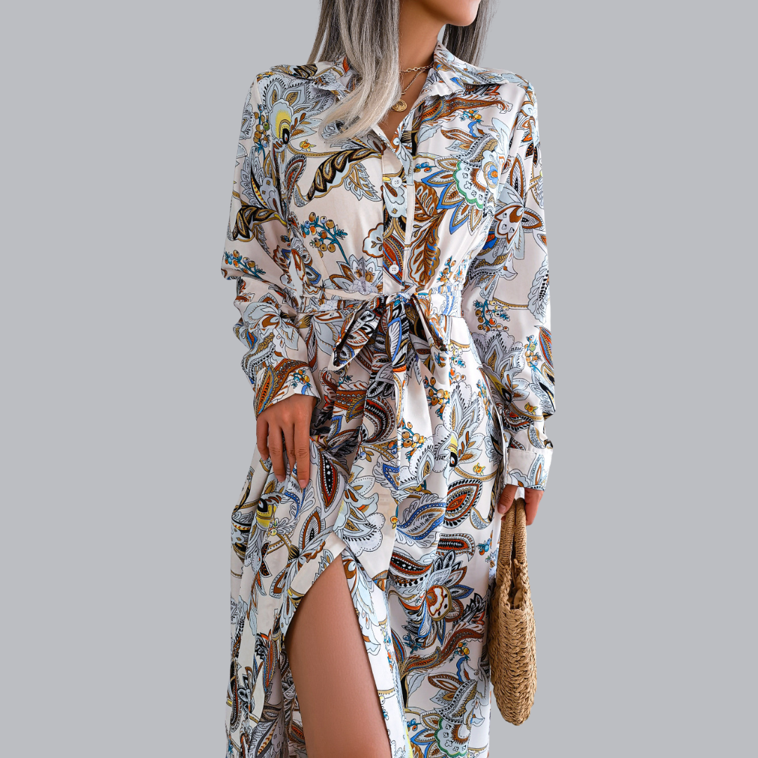 Leyla™ | Bedrucktes Hemdkleid in verschiedenen Farben