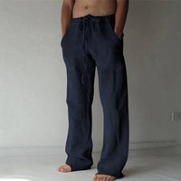 Nils | Modische dünne Freizeithose in Marineblau