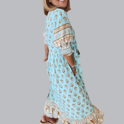 Edelgunde™ | Boho Maxikleid mit edlem Look