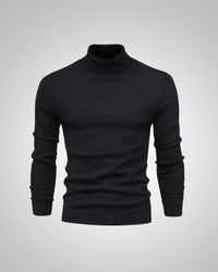 George | Herren Slim Fit Rollkragenpullover in Schwarz