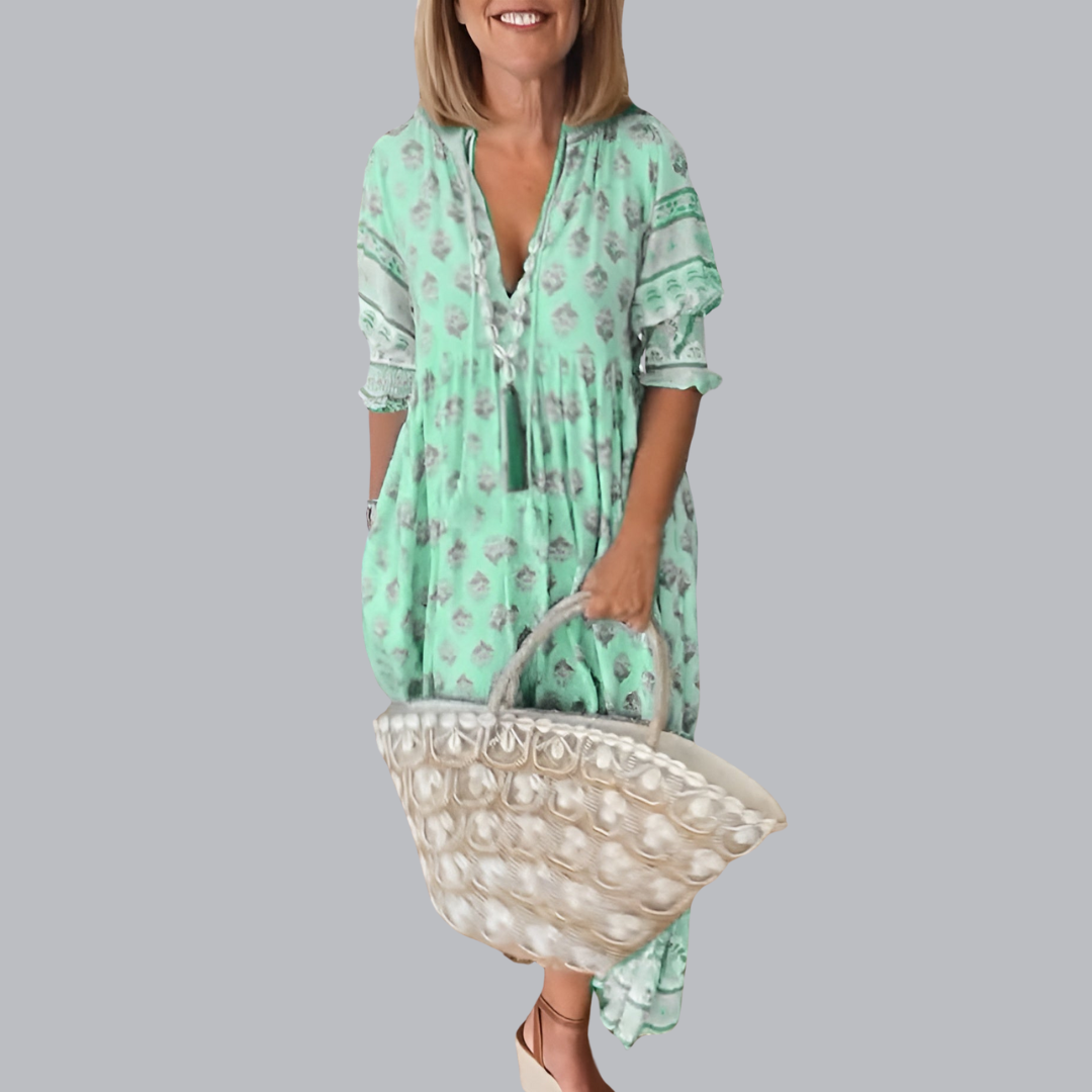 Edelgunde™ | Boho Maxikleid mit edlem Look