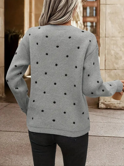 Soppie | Gepunkteter Pullover mit langen Ärmeln
