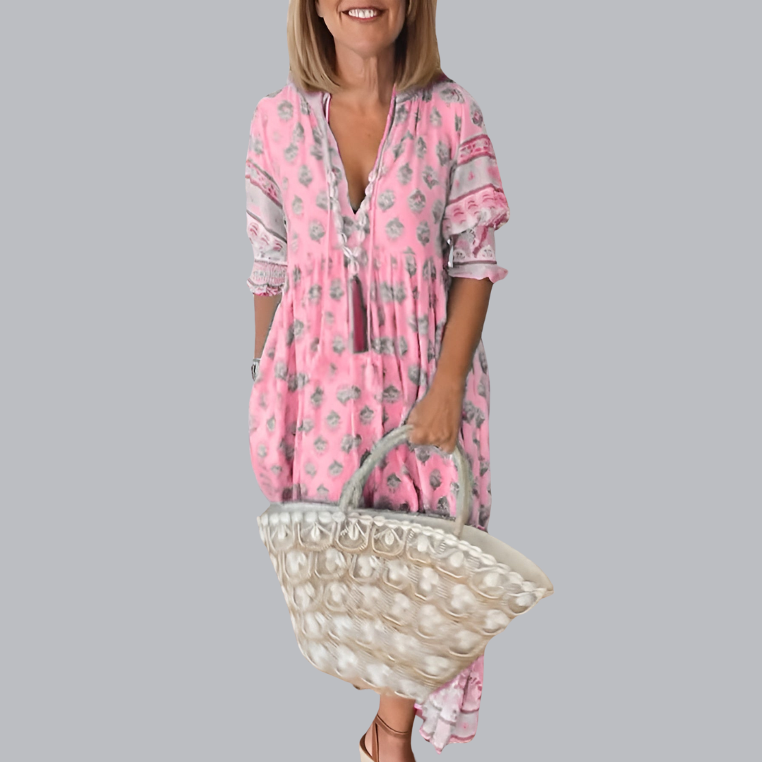 Edelgunde™ | Boho Maxikleid mit edlem Look