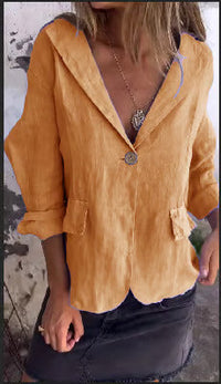 Ellie™ - Minimalistischer Blazer in Orange