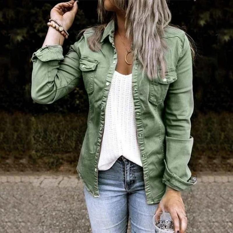 Denimjacke mit Brusttaschen für Damen