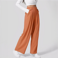Montana - Bequeme Hose mit weitem Bein in Orange