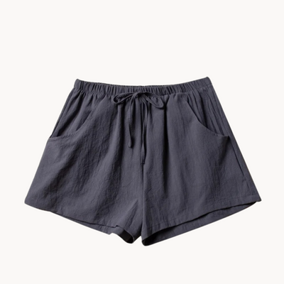 Elore | Schräge Taschen Leinen Shorts