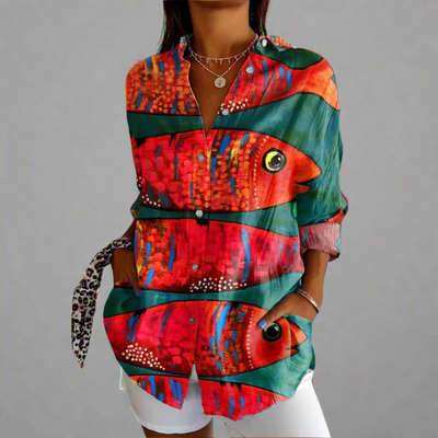 Delia™ – Zeitlose Vintage-Bluse mit liebevollen Handdetails