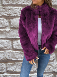 Susanne | Damen Komfort Reissverschluss Herbstjacke in Lila