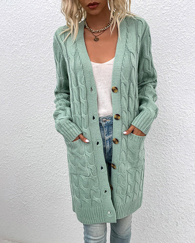 Jonae | Langärmelige Strickjacke - Bequeme Damenjacke