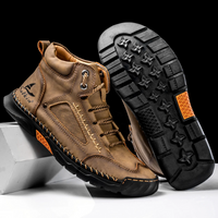 St. Moritz Leder High Top Schuhe in Sandsturm Braun