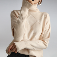 Camille - Eleganter Rollkragenpullover in Beige