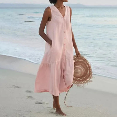 Lena | premium-kleid mit v-ausschnitt