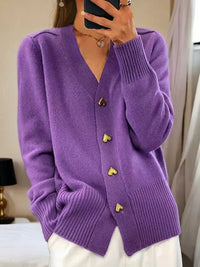 Indine - Strickjacke für Frauen in Violett