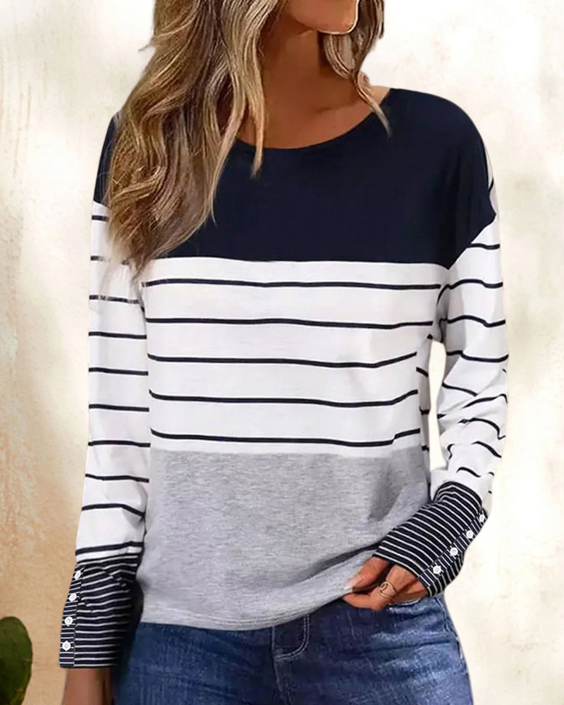 Top mit gestreiftem Druck