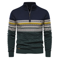 JUDE | Hochwertiger Pullover mit Retro-Kassetten in Marineblau