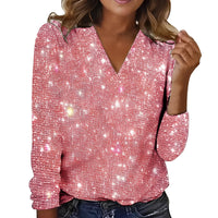 Caroline - Schicke, glänzende Damenbluse in Rosa