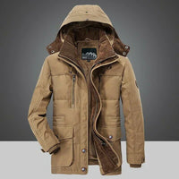 Magnus – Die ultimative Winterjacke für Herren, die Stil & Wärme vereint in Khaki