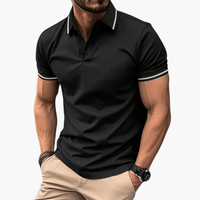 Kian | Modernes Poloshirt in Schwarz