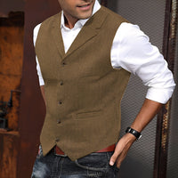 Wesley - Elegante und zeitlose Weste in Khaki