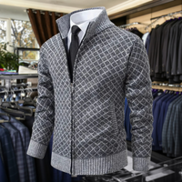 Maximilian | Premium-Strickjacke mit Reißverschluss in Grau