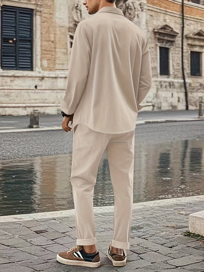 Lässiger Sportlicher Reißverschluss Trainingsanzug mit Jacke und Hose für Herren | Perfekt für Outdoor-Aktivitäten