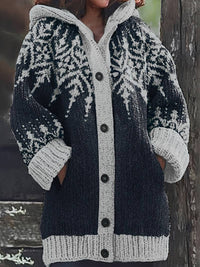 Hadassah - Eleganter Wintermantel Aus Stoff in Oversize Passform in Grau