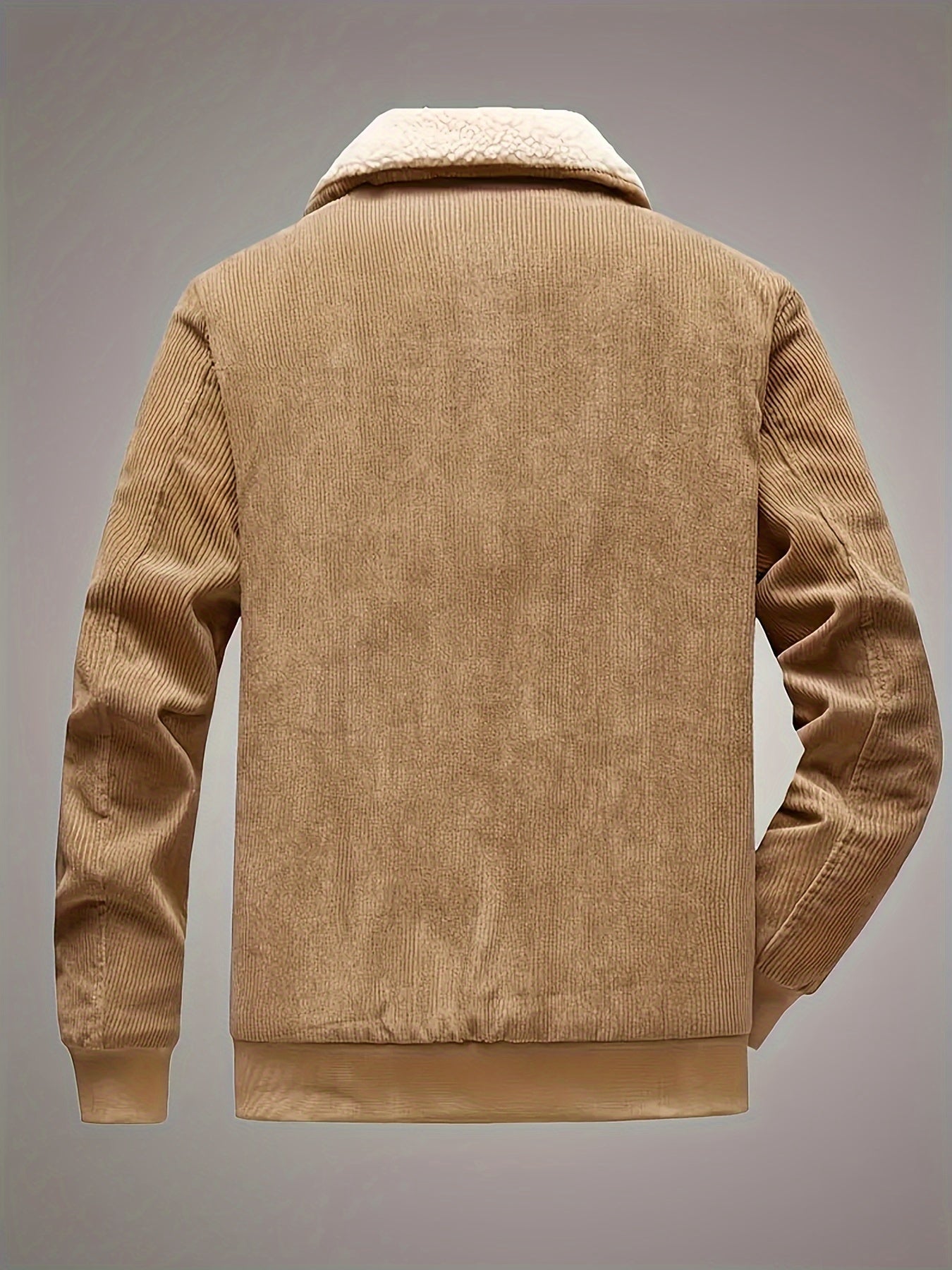Retro Lange Ärmel Warme Jacke mit Etikettenpatch für Herren | Ideal für den Winter