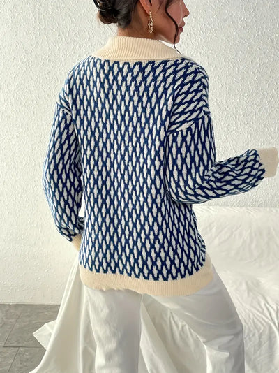 Jennifer | Lässiger Flachkragen Pullover