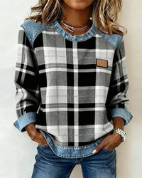 Célia – Sweatshirt „Patchwork Daring“ in Schwarz