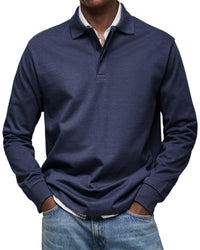 Alex™ - Langärmliges Freizeit-Polo in Marine