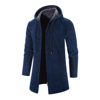 Kapuzen-Sweatshirt aus Wolle - WENTZEL in Blau