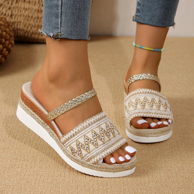 Holly | Elegante Sandalen mit Wellenmuster für Damen