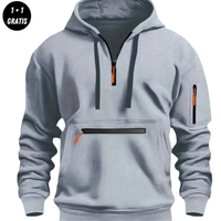 FRED - eleganter und bequemer Kapuzenpullover in Hellgrau