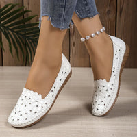 Inessa – Modische Orthopädische Schuhe Mit Ausschnitte in Weiß