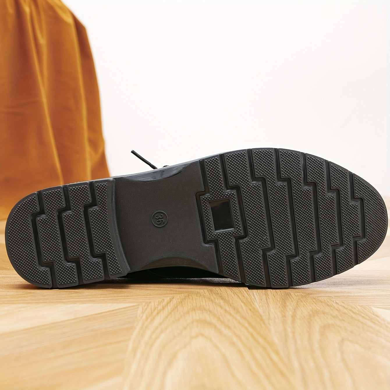 Fudus | Black Orthopedic Lace-Up Shoes for Women