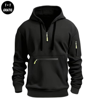FRED - eleganter und bequemer Kapuzenpullover in Schwarz
