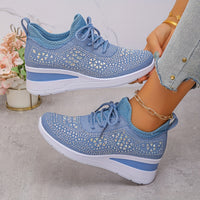 Avelin | Damen Sneaker Stilvoll Modern Urban Alltag Trend Casual in Himmelblau