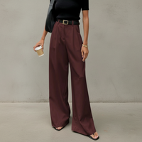 Marlene - Stylische Hose mit weitem Schnitt in Burgunder