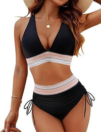 Robyn – Hochgeschnittene Bikinis mit Trendigem Design in Schwarz