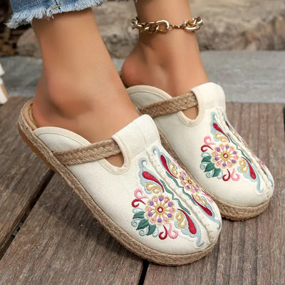 Mabel | Flache Schuhe für Damen mit Blumenmuster
