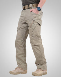 Steven | Herren Taktische Cargo Outdoor Wanderhose in Khaki