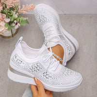 Avelin | Damen Sneaker Stilvoll Modern Urban Alltag Trend Casual in Weiß