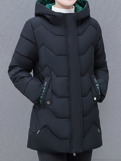 Casual Puffer Wintermantel mit Taschen für Damen | Ideal für den Winter