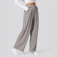 Montana - Bequeme Hose mit weitem Bein in Grau