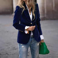 Lyliane - Bequeme Damenjacke mit Knöpfen in Marineblau